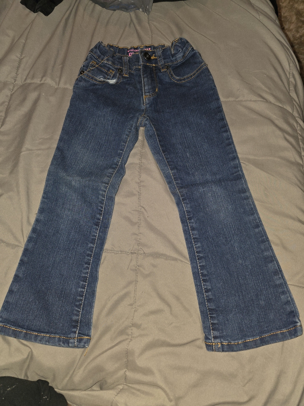 The Children's Place Dark Blue Boot Leg Kids Jeans